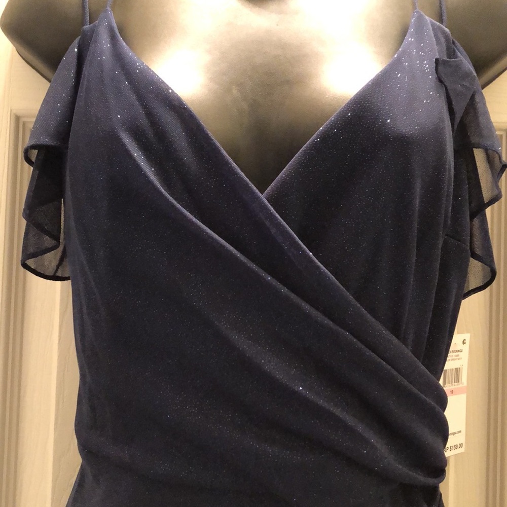 ALEX Evenings Navy sparkle formal gown